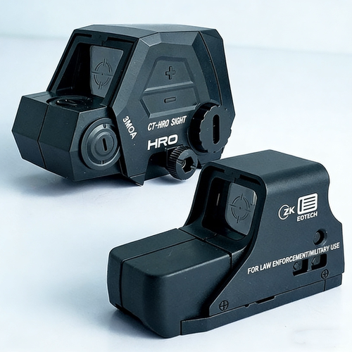 十字望远装饰倍镜男孩全息红点瞄准器镜软弹玩具配件弹弓导轨20MM