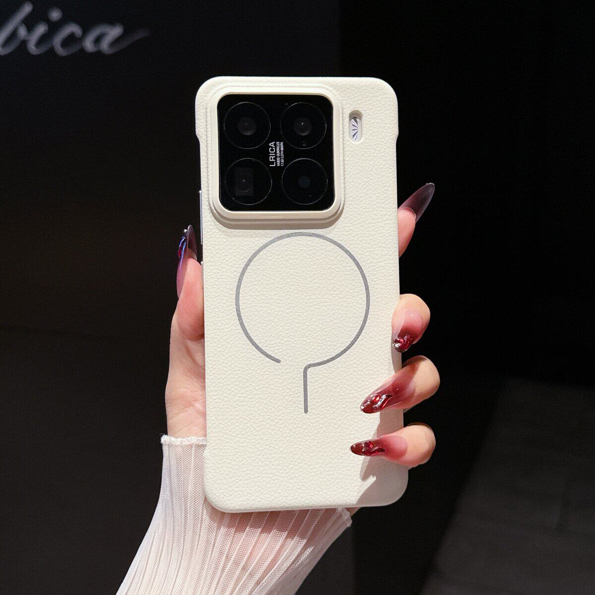 适用小米15ultra手机壳丹青问号独特设计磁吸手机壳小米15SPRO裸机感保护套