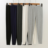 女夏薄款 大码 显瘦7分打底裤 莫代尔九分秋裤 内外穿高腰紧身小脚裤