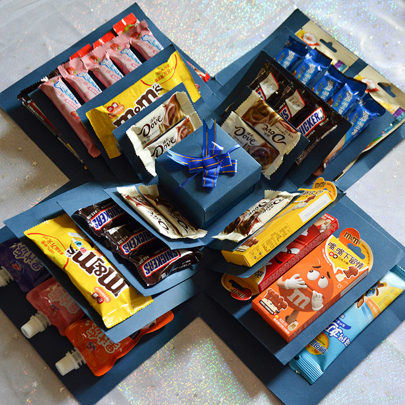 The fifth floor blast Gift box multi-storey Dolls pleasantly surprised Box Draw money Internet celebrity diy boy a birthday present girl student children