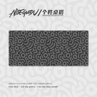 鼠标垫超大涂鸦风桌垫创意游戏办公键盘垫护腕加厚环保橡胶垫定制