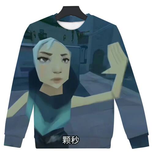 无畏契约游戏3D印花长袖圆领卫衣