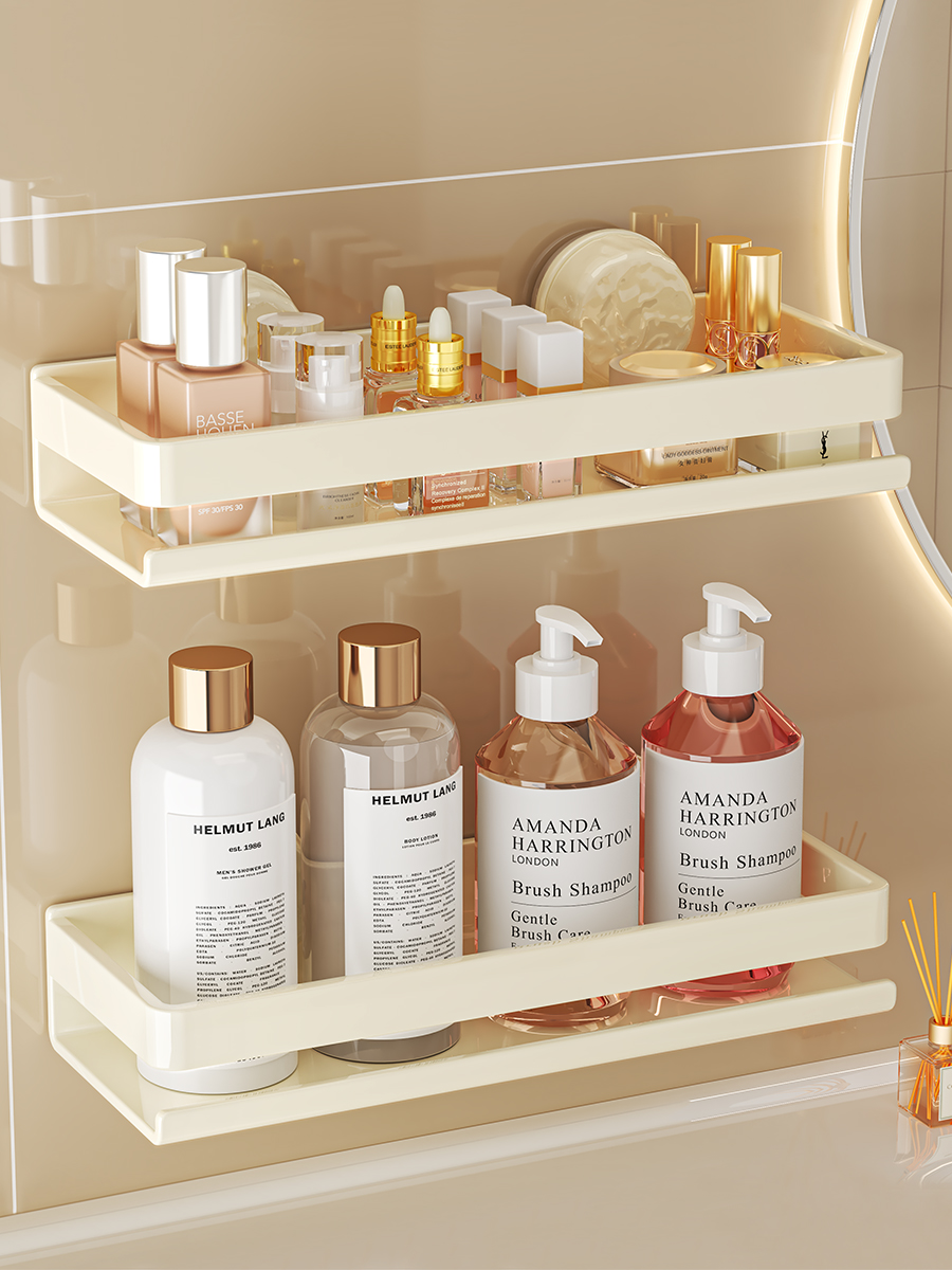 吸盘置物架浴室卫生间免打孔洗漱台壁挂式洗手间厕所墙上收纳架子