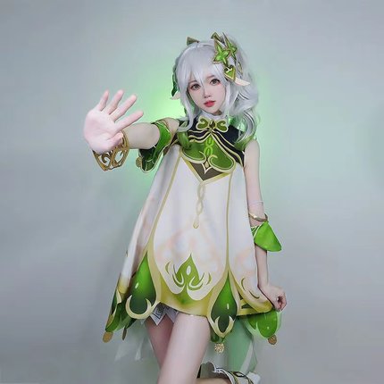 原神cos纳西妲cos服小吉祥须弥草神cosplay服装女萝莉全套C服假发