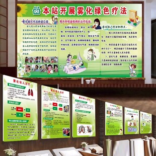 儿童雾化吸入疗法海报贴纸宣传画诊所卫生室医院直肠给药挂图广告