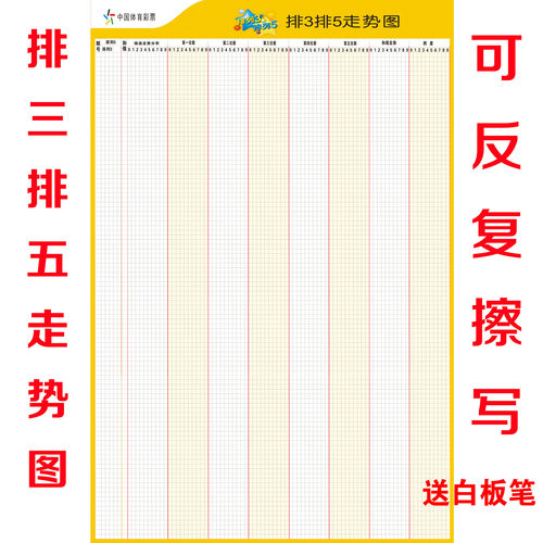 排三排五彩票走势图表格海报