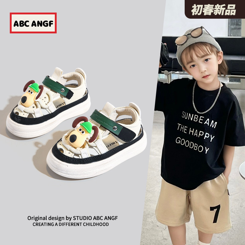 ABC ANGF官方宝宝学步鞋2026夏季新款镂空包头半凉鞋儿童机能鞋子