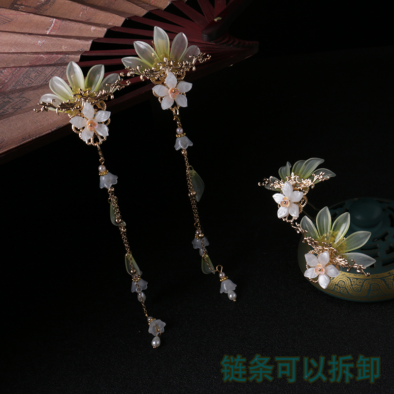 风信子小花钗配饰汉服簪子风铃