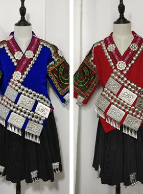 苗族新款旅拍客照夏新款女孩服饰两件套民族服饰