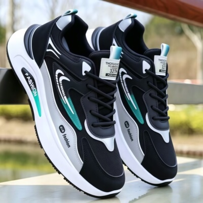 乔舟男鞋2026春秋季跑步鞋网面休闲鞋轻便减震旅游鞋爸爸运动鞋男