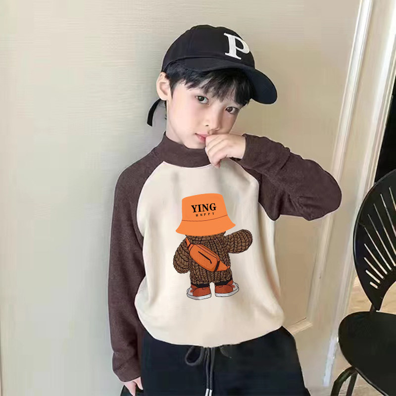 半高领德绒打底衫秋冬内搭儿童