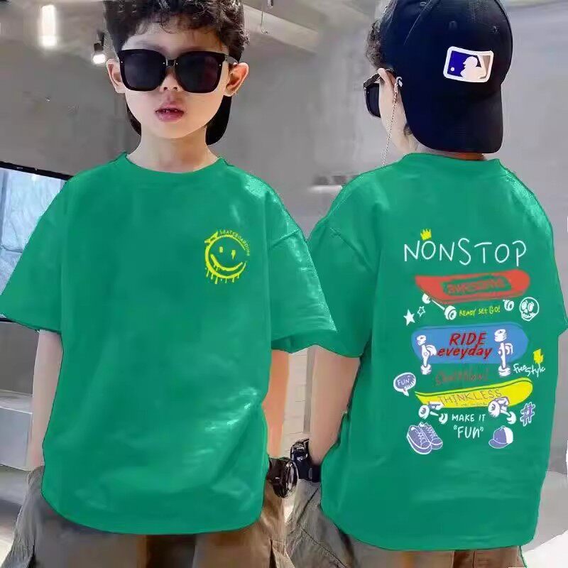 童装男童短袖t恤夏装2025新款儿童男孩上衣卡通中大童夏款夏季潮t