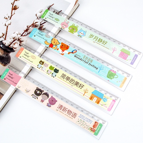 Мультяшная линейка, милые детские обучающие канцтовары для школьников, 15см, 20см, подарок на день рождения