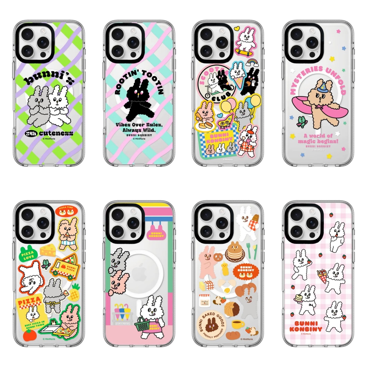 同款奇幻小兔子iphone17promax手机壳16适用苹果15PRO卡通14可爱13冰晶透明Magsafe保护套磁吸女款