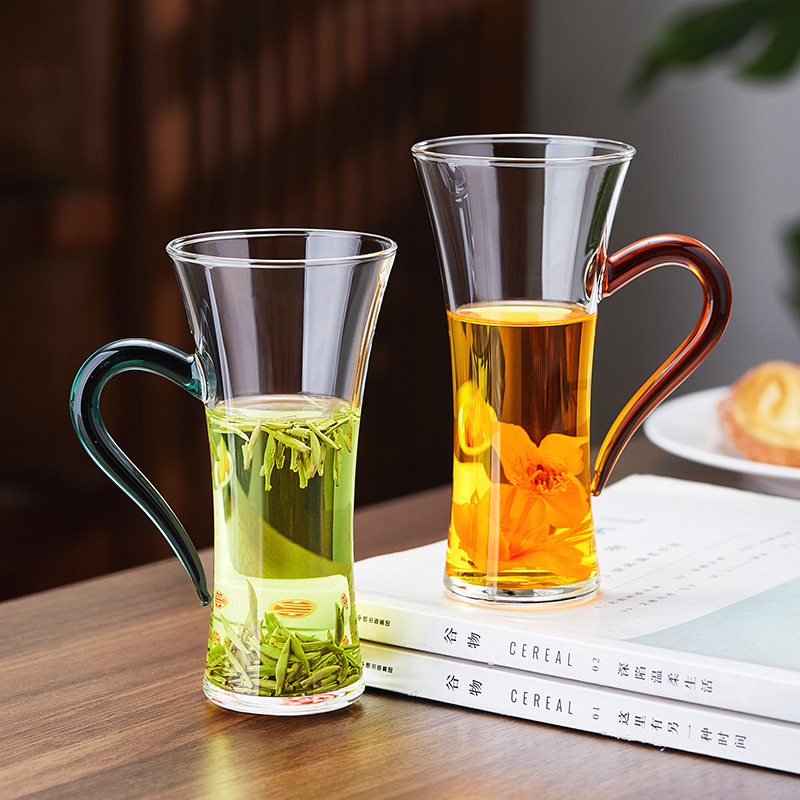 高硼硅耐热玻璃家用绿茶杯