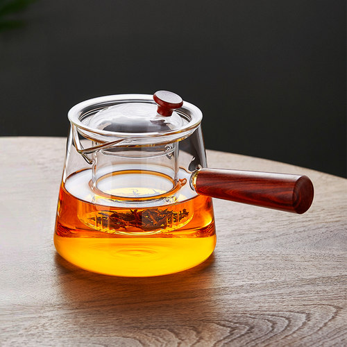 侧把玻璃茶壶耐高温家用烧水壶