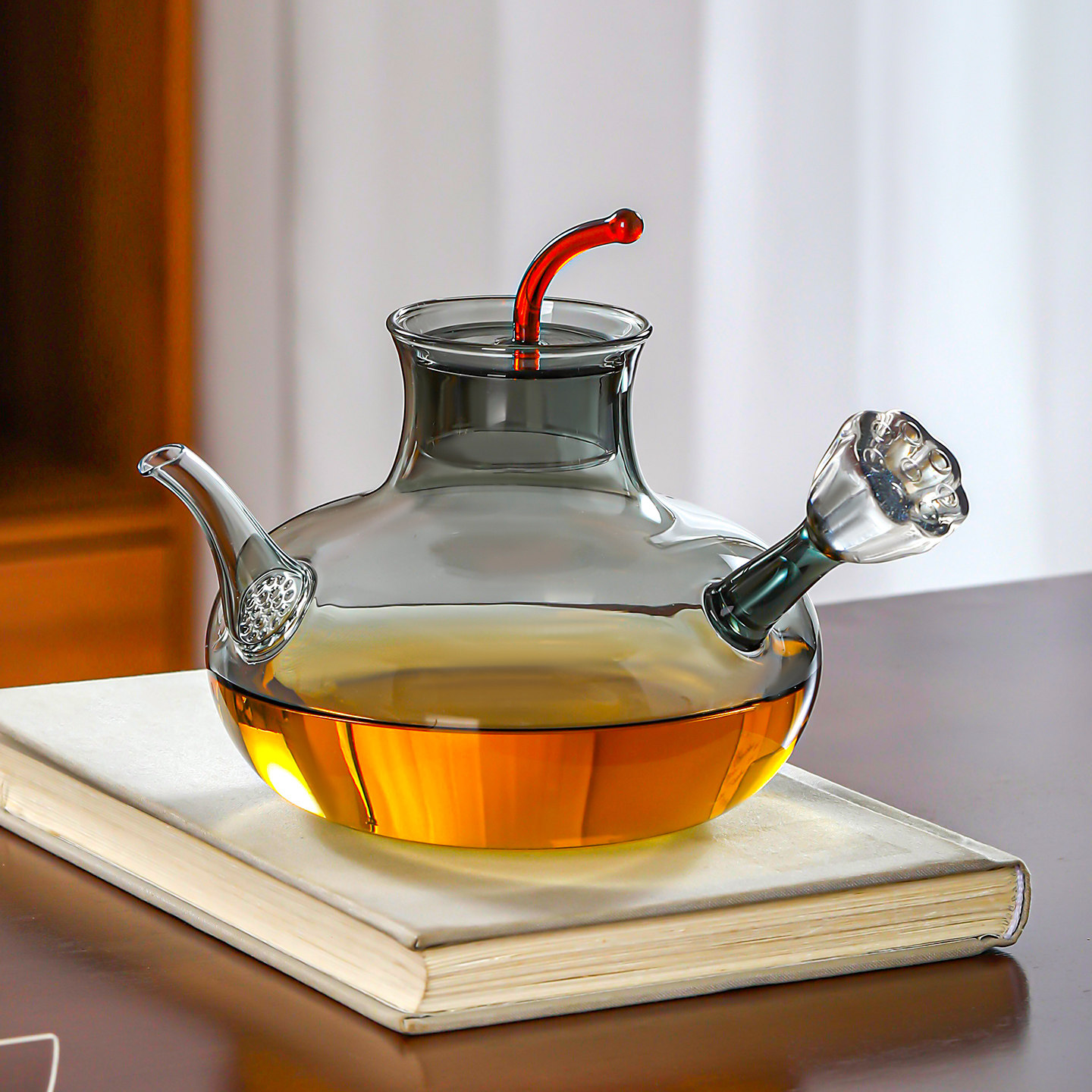 侧把玻璃煮茶壶耐高温高档2025新款电陶炉烧水明火围炉泡茶壶茶具,餐饮具,茶壶,淘宝优惠券,粉丝福利购,淘宝优惠卷