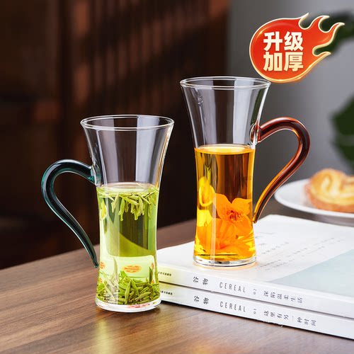 高硼硅耐热玻璃家用绿茶杯