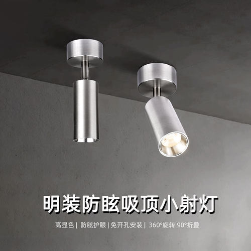 包豪斯明装防眩万向可调射灯5W7W