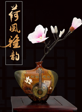 非物质文化遗产陶瓷中国风客厅摆件博古架入口办公室书柜家居装饰