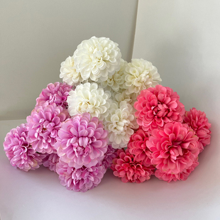 仿真花7头暗香把束玫瑰花束拍摄道具装饰花艺欧式假花轻奢餐桌花