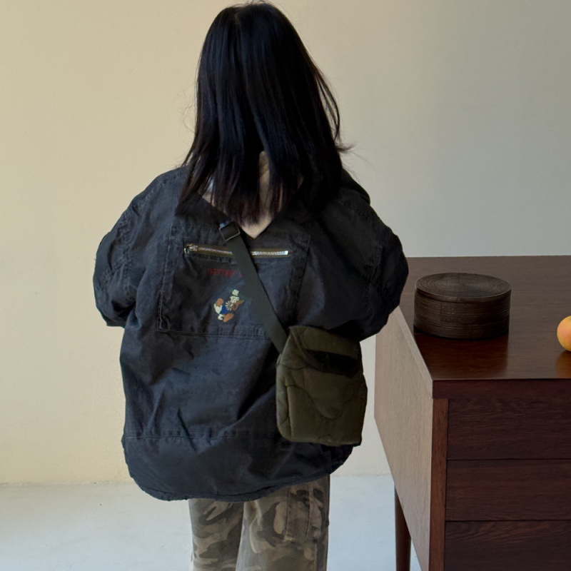 童外套2025秋冬韩版女宝宝后背拉链立体口袋牛仔加绒夹克外套