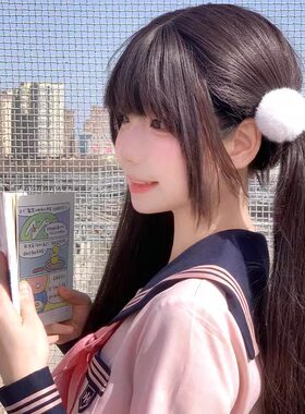 可爱白色毛球发圈毛绒发绳秋冬