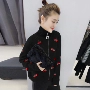 Quần áo châu Âu 2019 quần áo thu đông mới Hàng hóa châu Âu thủy triều phiên bản Hàn Quốc của chiếc áo len đen tự cao nửa cổ áo đan len - Cardigan áo len nữ form rộng