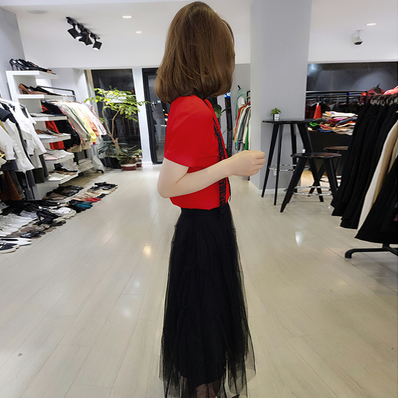 欧洲站2021春夏装新款欧货时尚网纱裙黑色修身中长款半身裙女长裙|msdalam kategori Butik wanita / wanita, skirt - dari Buy2taobao.com untuk memberikan perkhidmatan ejen Taobao profesional membeli