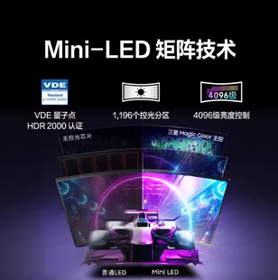 三星32英寸MiniLED4K 240HzG85NB电竞量子点曲面显示器S32BG85BNC