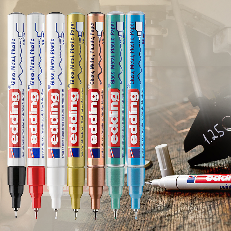 黑色针头油漆笔edding补漆笔包邮