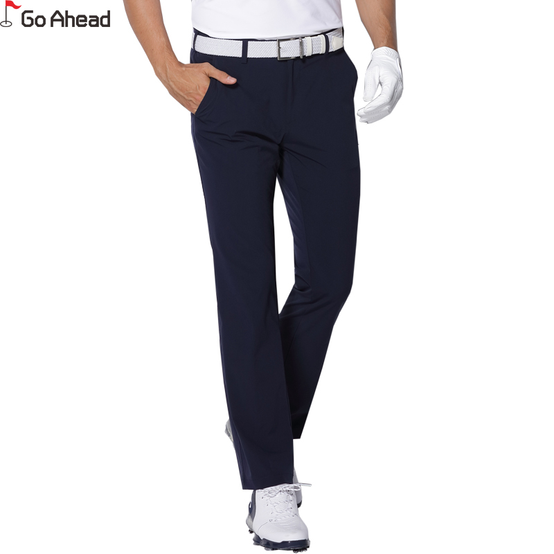 GO高尔夫裤子男 秋冬高尔夫球服装男士长裤 直筒修身加厚保暧球裤