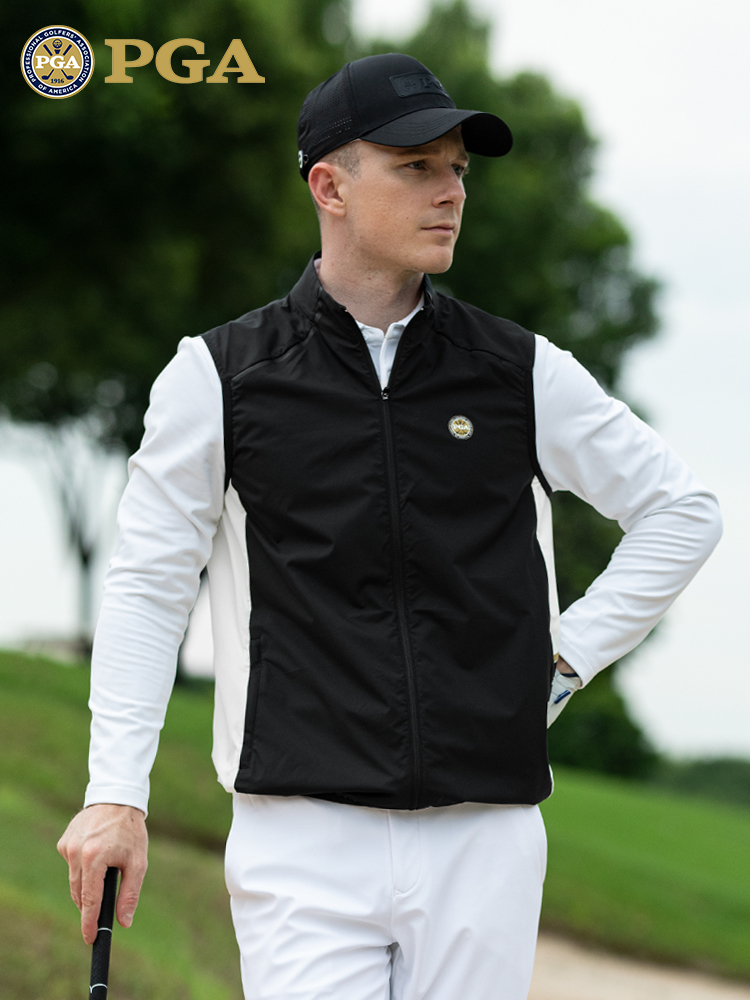 PGA高尔夫服装男士马甲golf外套
