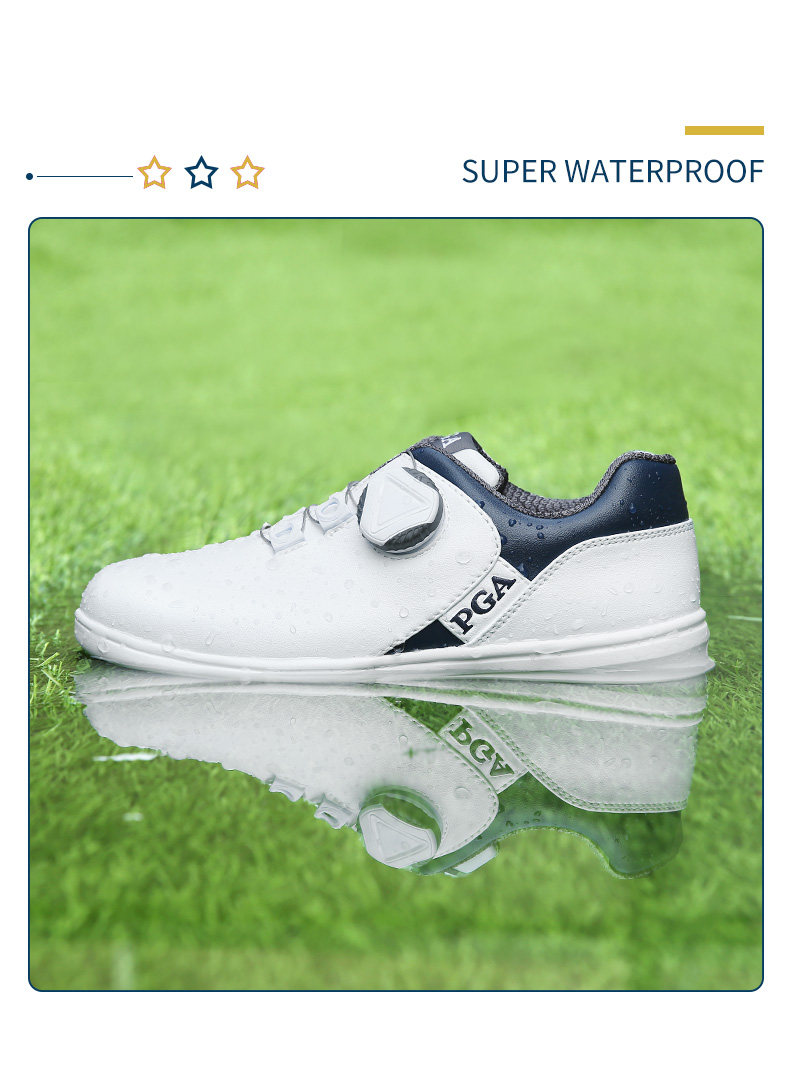 PGA 골프 신발 어린이 방수 골프 신발 경량 두꺼운 밑창 청소년 미끄럼 방지 소년 운동화