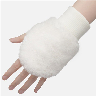 高尔夫手套冬季韩版运动保暧女士护手套加绒保暖手套防寒白色双手