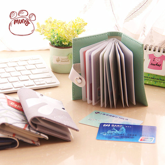 文具时尚帆布卡位按扣卡包收纳包