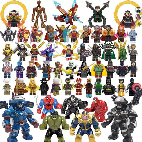 适用乐高积木人仔复仇者联盟钢铁侠蜘蛛侠灭霸美队拼装玩具礼物