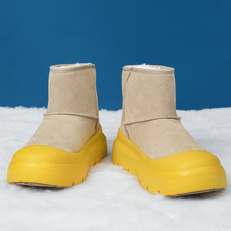 【大码高帮马丁靴加绒保暖棉鞋】