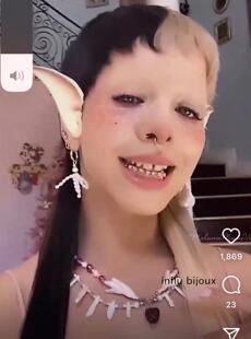 Melanie Martinez同款独立小众设计 草莓异形珍珠双层项链ins