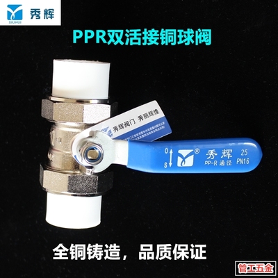 秀辉PPR双活接开关球阀