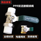 凯泰PPR双活接黄铜球阀PPR水管配件开关接头热熔206分25阀门球阀