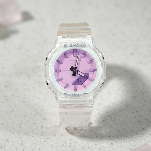 casio卡西欧手表女生gshock新款透明八角农家橡树防水GMA-P2100SR