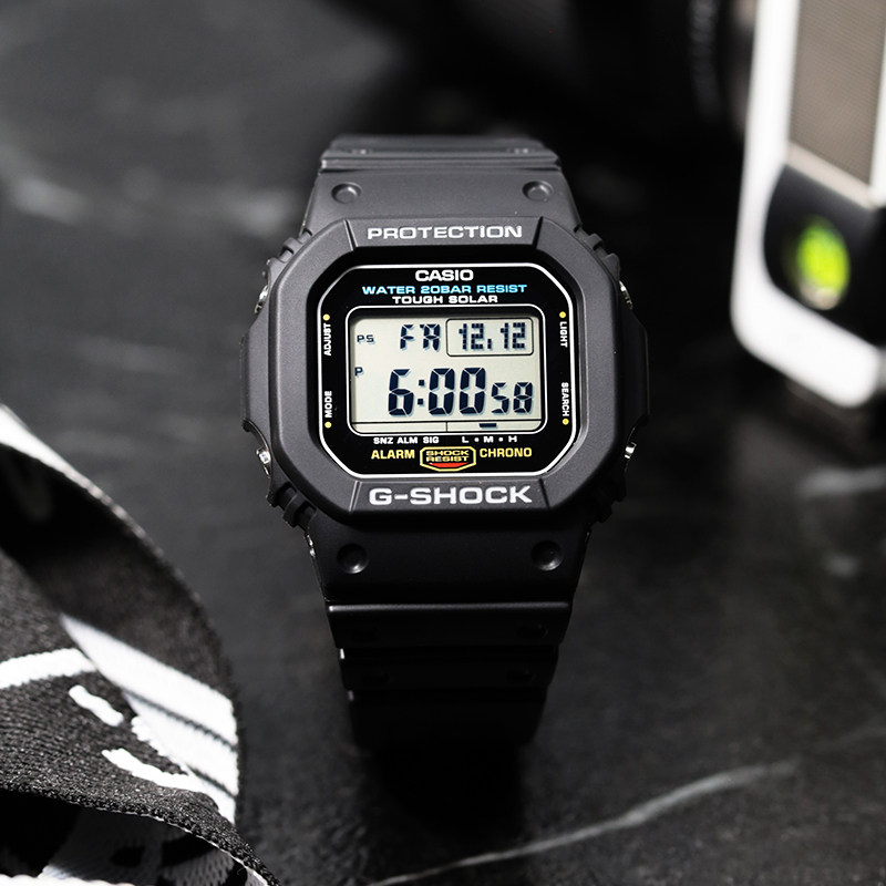 卡西欧手表男小方块gshock学生太阳能复古防水G-5600UE/DW-5600UE