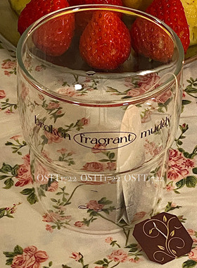 OSTT1722原创设计ins法式大容量玻璃咖啡杯简约耐热早餐牛奶杯