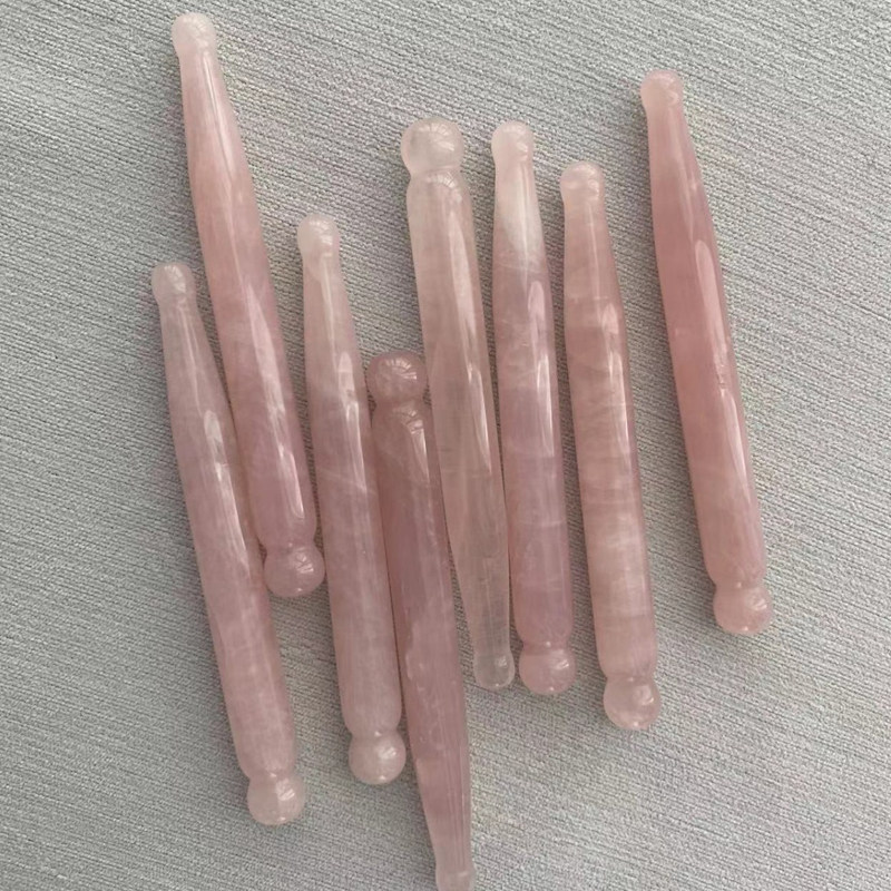 美容工具点穴笔粉水晶按摩穴位棒天然玉按摩棒穴位按摩经络拨筋棒