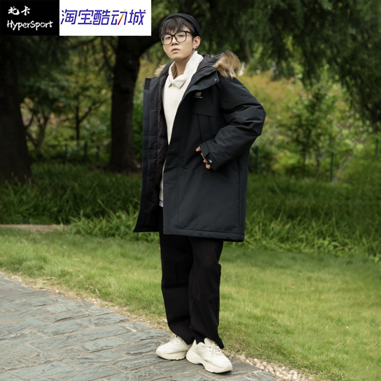 保暖加厚毛领连帽羽绒服