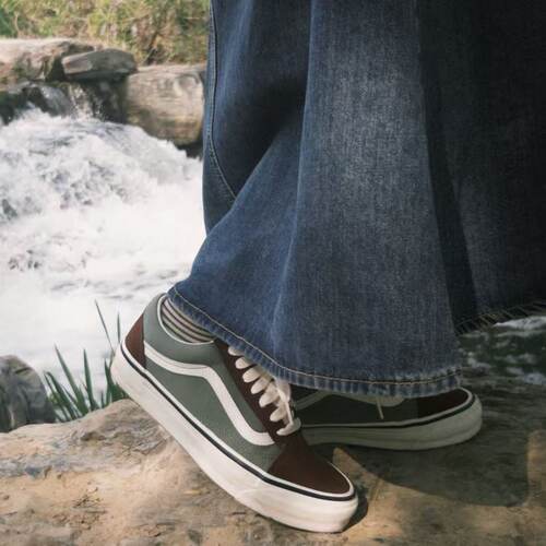 Vans  Old Skool 舒适时尚 低帮 板鞋 男女同款 绿色 VN000D56BGS