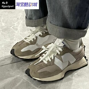男女同款 New 327大logo透气低帮跑步鞋 浅驼色MS327LH1 Balance