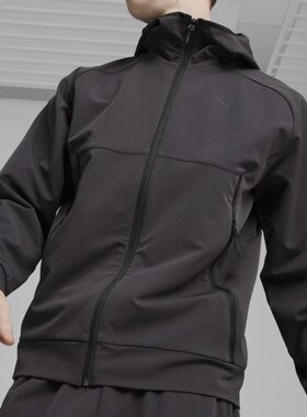 PUMA彪马 TECH TRACK JACKET WV休闲连帽外套 男款 黑色626178-01