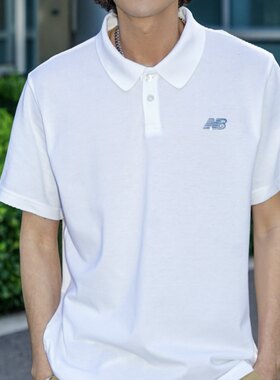 New Balance SS25 休闲百搭舒适短袖Polo衫 男款 黑色MT51519-WT